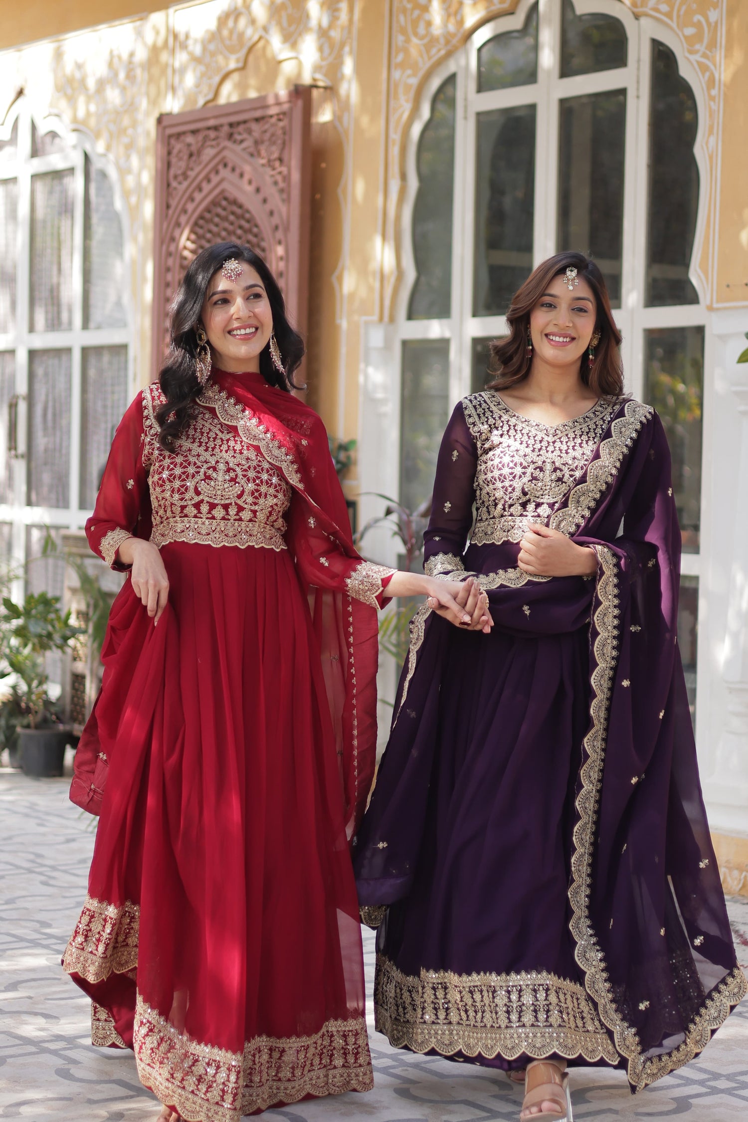 Readymade Anarkali Gown with Exquisite Embroidery Work