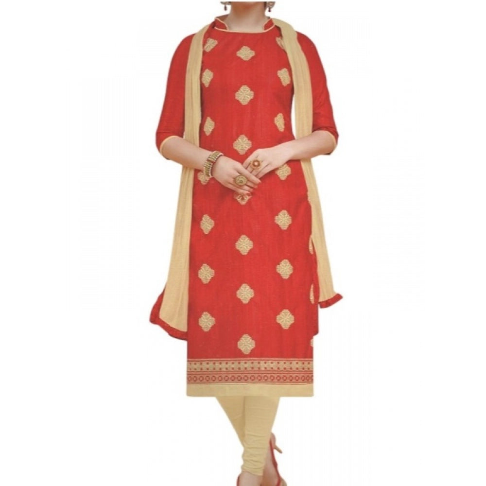 Ranili Cotton Regular Unstitched Salwar-suit Material With Dupatta