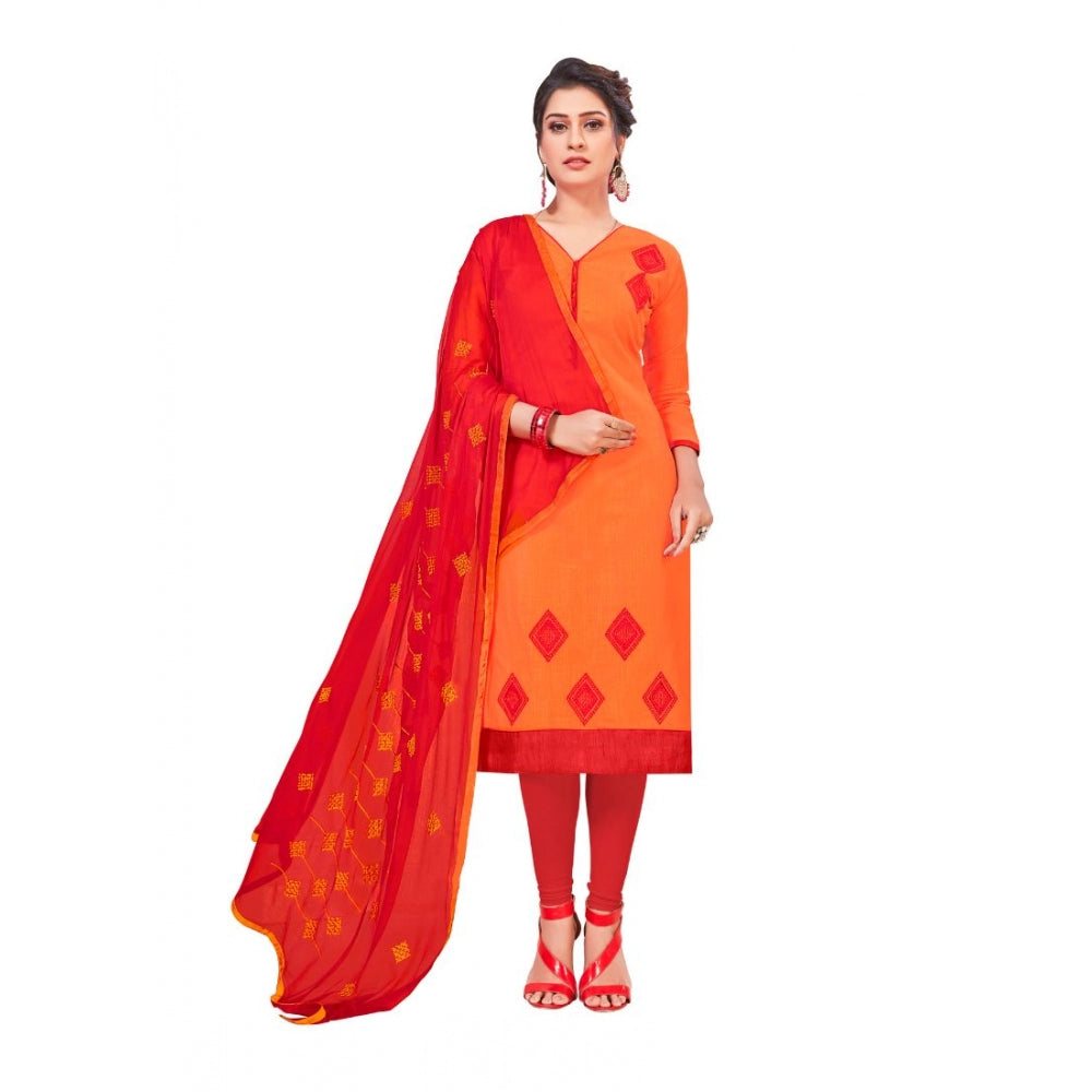 Ranili Slub Cotton Unstitched Salwar-suit Material With Dupatta