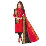 Ranili South Slub Cotton Unstitched Salwar-suit Material With Dupatta