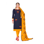 Ranili Slub Cotton Unstitched Salwar-suit Material With Dupatta
