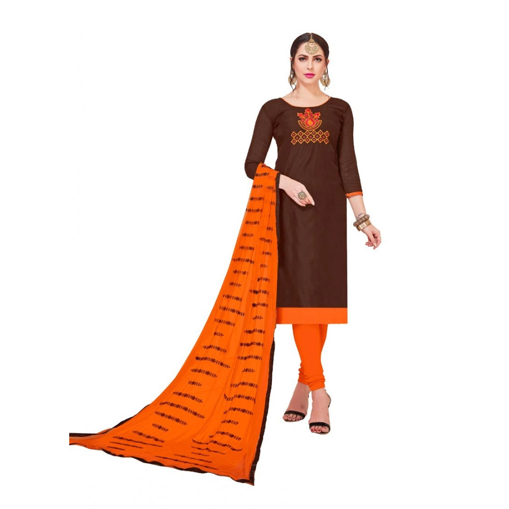 Ranili Modal Silk Unstitched Salwar-suit Material With Dupatta