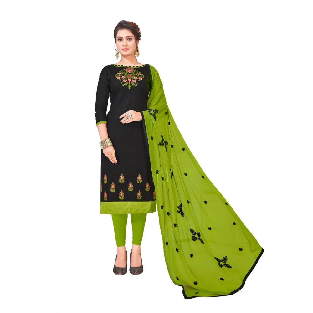 Ranili Slub Cotton Unstitched Salwar-suit Material With Dupatta