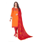 Ranili Slub Cotton Unstitched Salwar-suit Material With Dupatta