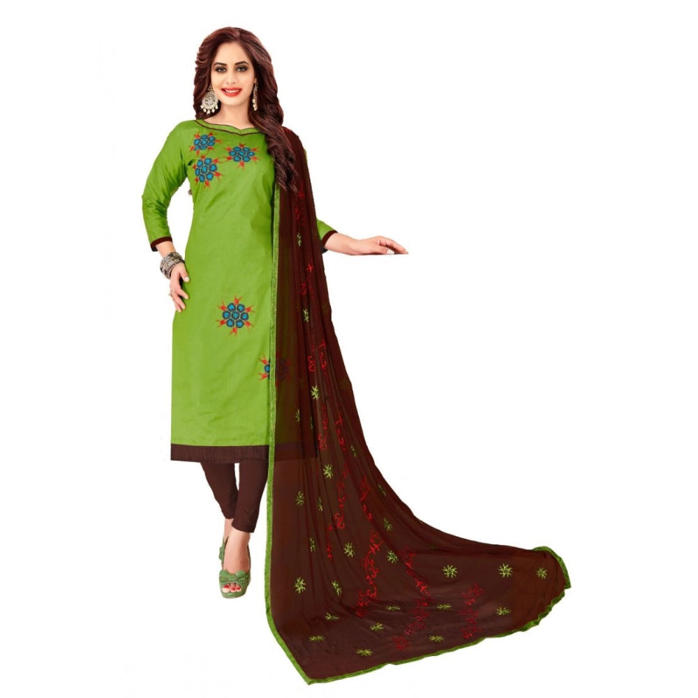 Ranili Glaze Cotton Unstitched Salwar-suit Material With Dupatta