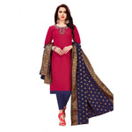 Ranili Slub Cotton Unstitched Salwar-suit Material With Dupatta