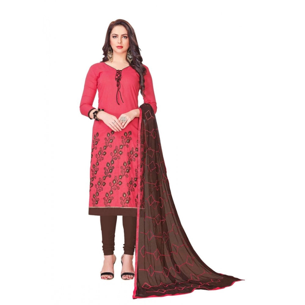 Ranili Slub Cotton Unstitched Salwar-suit Material With Dupatta