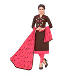 Ranili Slub Cotton Unstitched Salwar-suit Material With Dupatta