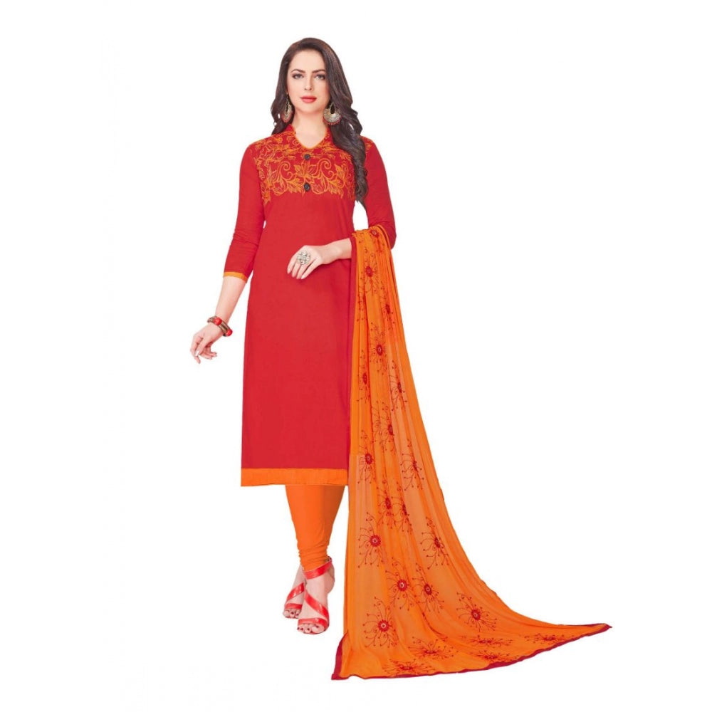 Ranili Glaze Cotton Unstitched Salwar-suit Material With Dupatta