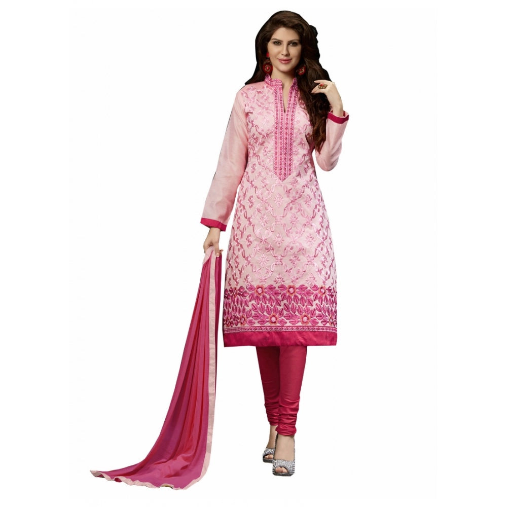 Ranili Chanderi Unstitched Salwar Suit-material With Dupatta