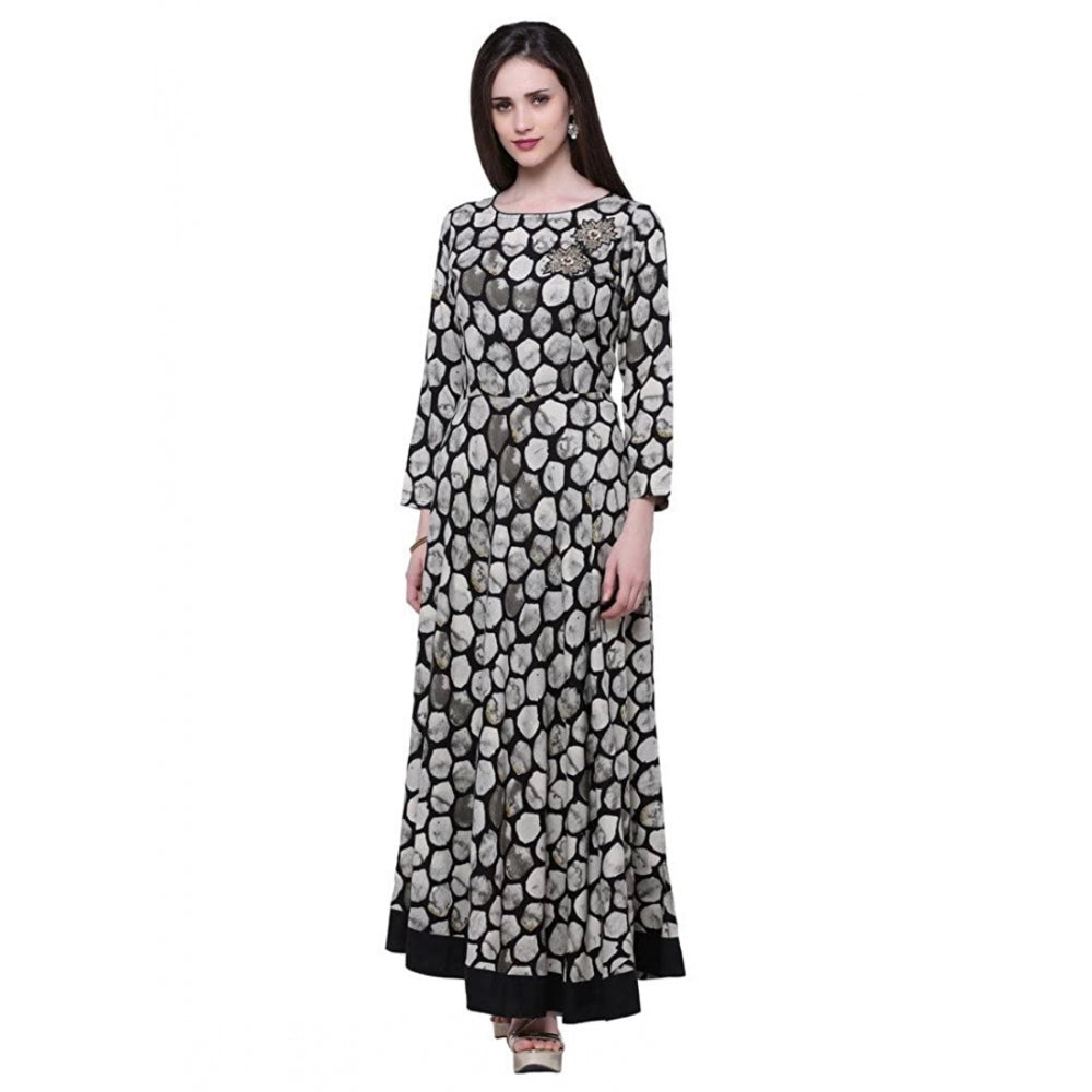 Ranili Rayon Zari Zardozi Work Designer Floor Length Kurti