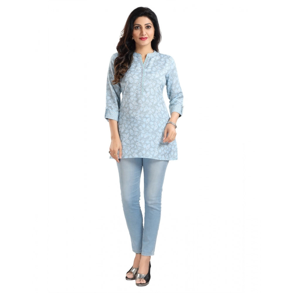 Ranili 3/4th Sleeve Viscose Blend Tunic Short Top