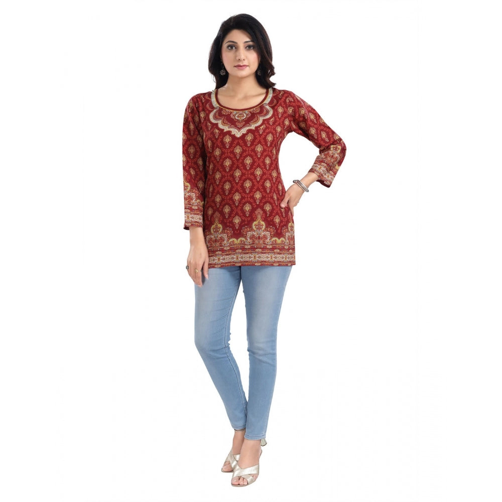 Ranili 3/4th Sleeve Summer Cool Tunic Short Top