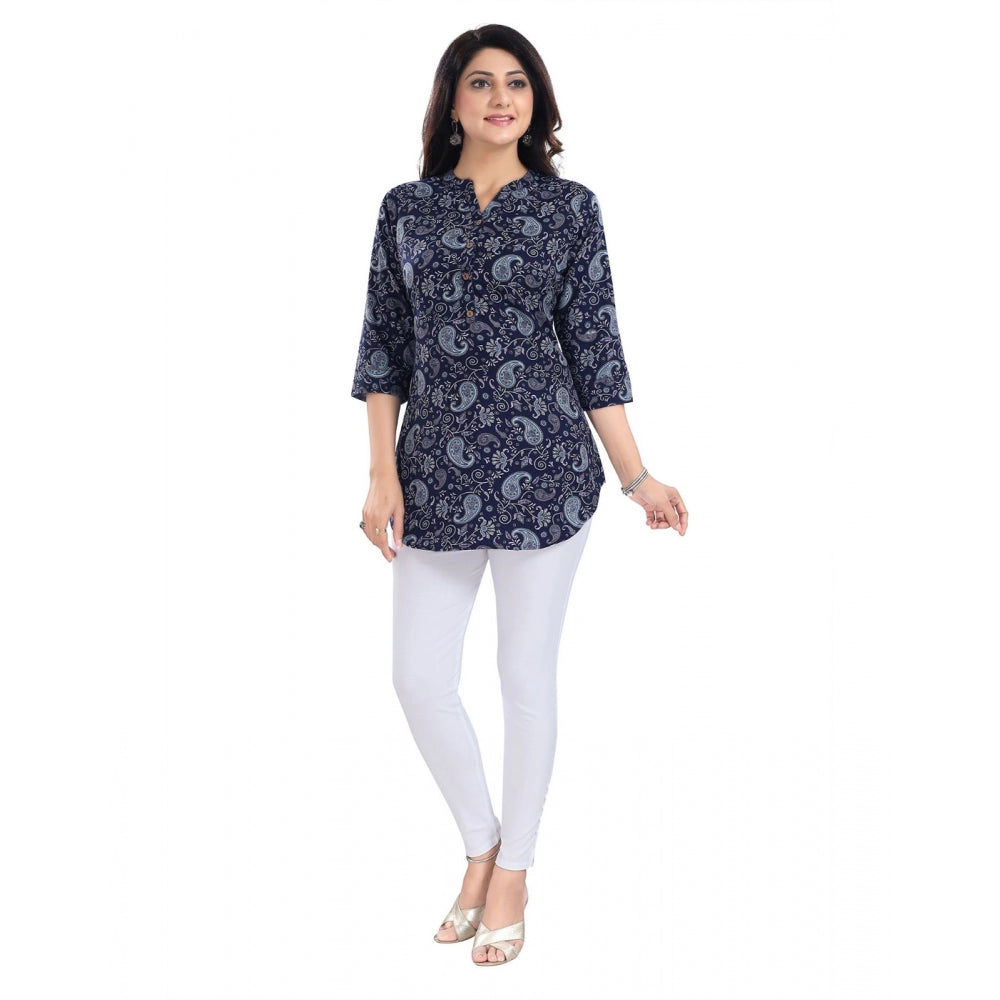 Ranili 3/4th Sleeve Polyester Tunic Short Top
