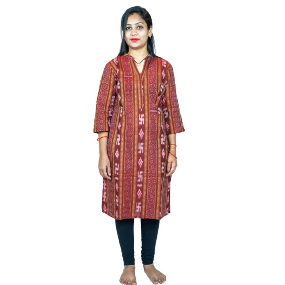 Ranili Sambalpuri Certified Handloom Pure Cotton Straight Kurti