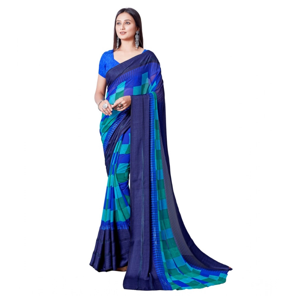 Ranili Satin Patta Printed Saree With Unstitched Blouse