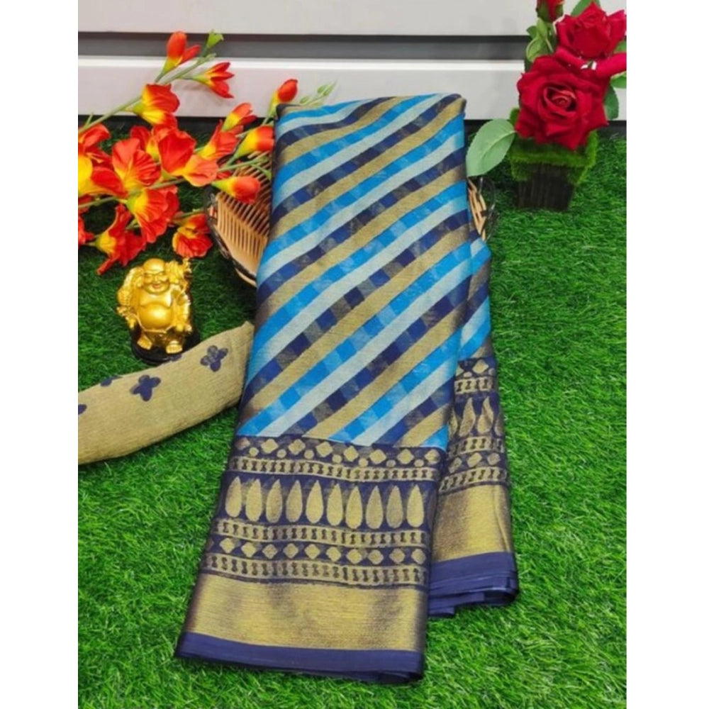 Ranili Viscose Rayon Printed Saree With Unstitched Blouse