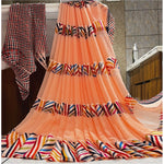 Ranili Satin Patta Printed Saree With Unstitched Blouse
