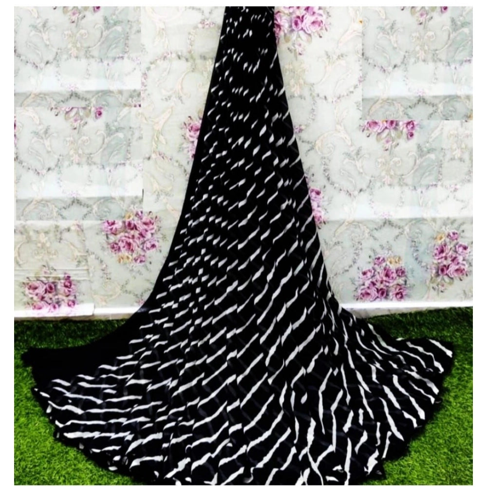 Ranili Georgette Printed Saree With Unstitched Blouse