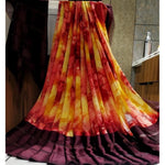 Ranili Satin Patta Printed Saree With Unstitched Blouse