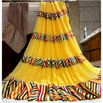 Ranili Satin Patta Printed Saree With Unstitched Blouse