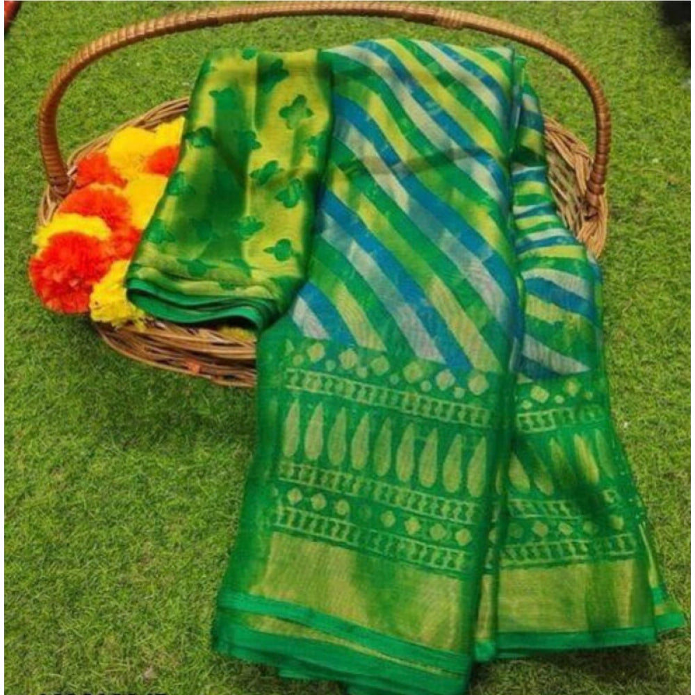 Ranili Viscose Rayon Printed Saree With Unstitched Blouse
