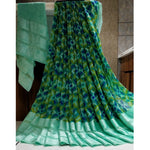 Ranili Satin Patta Printed Saree With Unstitched Blouse
