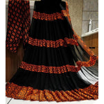 Ranili Satin Patta Printed Saree With Unstitched Blouse