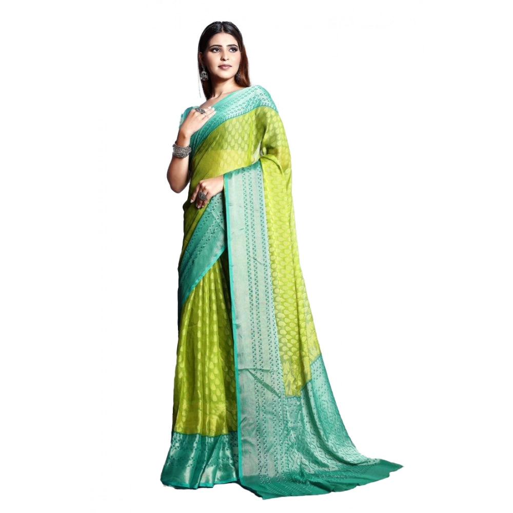 Ranili Viscose Rayon Printed Saree With Unstitched Blouse