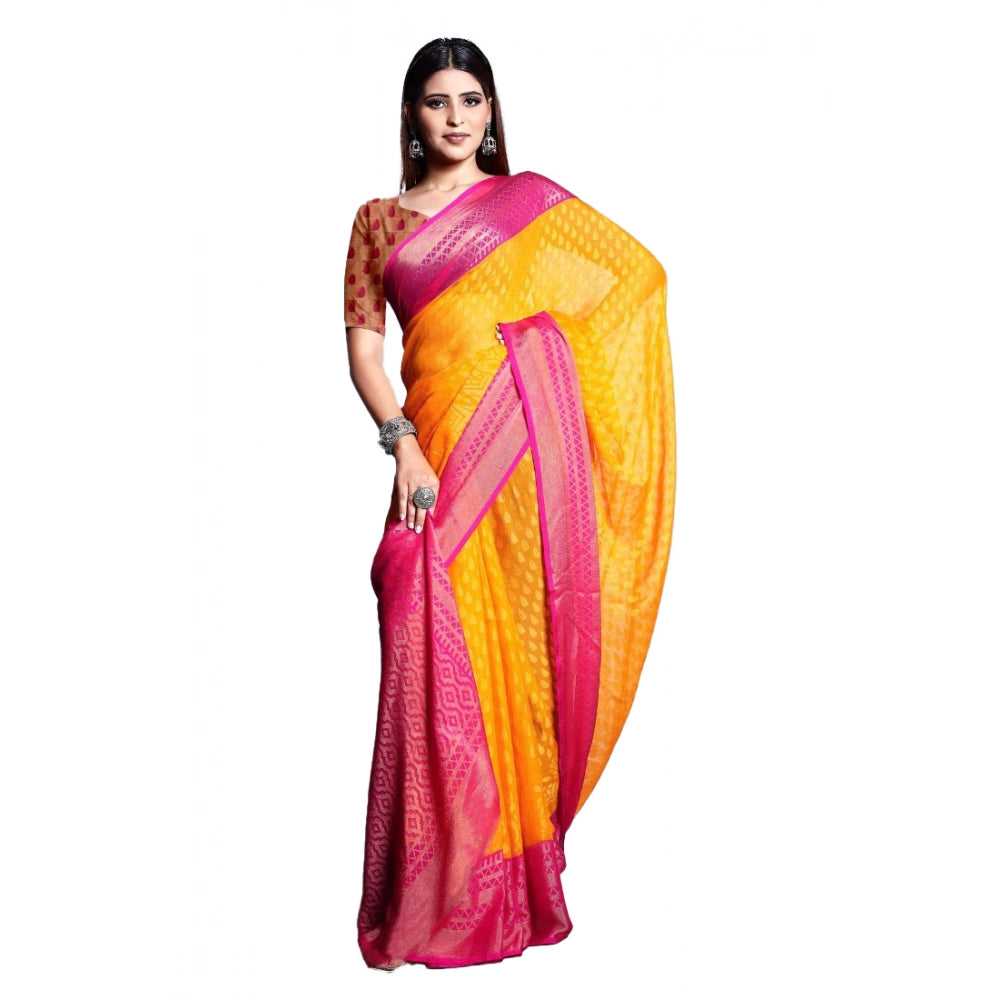 Ranili Viscose Rayon Printed Saree With Unstitched Blouse