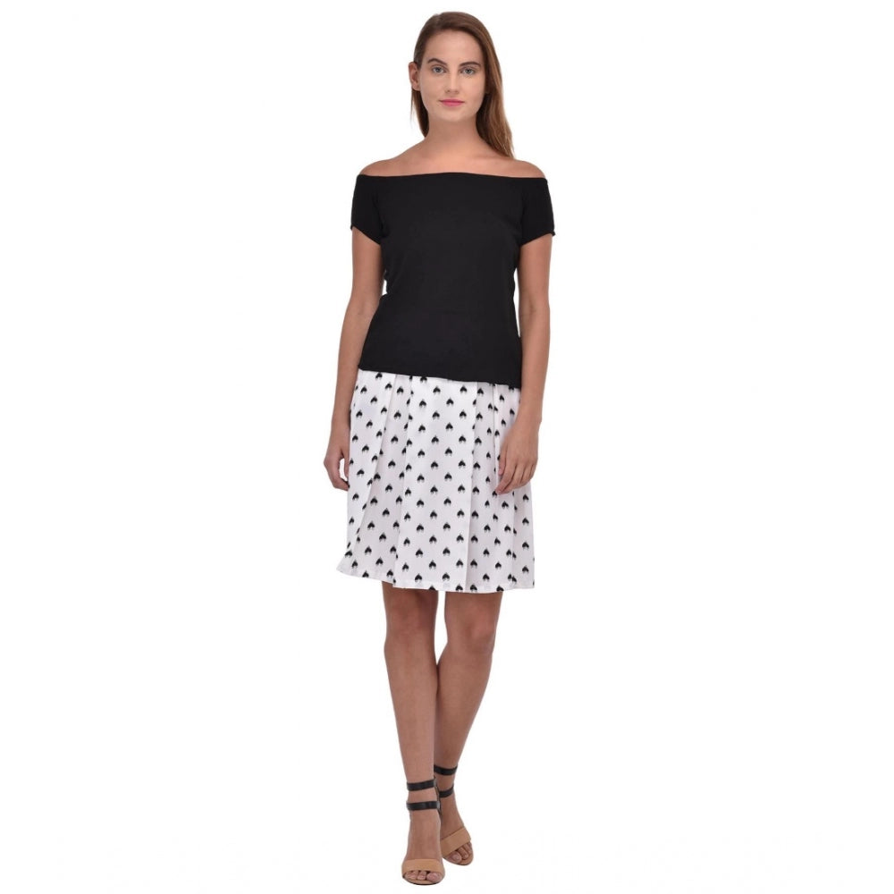 Ranili Cotton Blend Solid Short Sleeves Dress