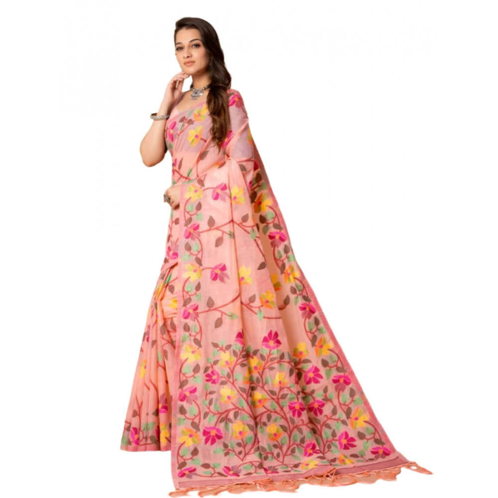 Ranili cotton Printed Saree With Unstitched Blouse
