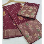 Ranili Cotton Silk Printed Saree With Unstitched Blouse