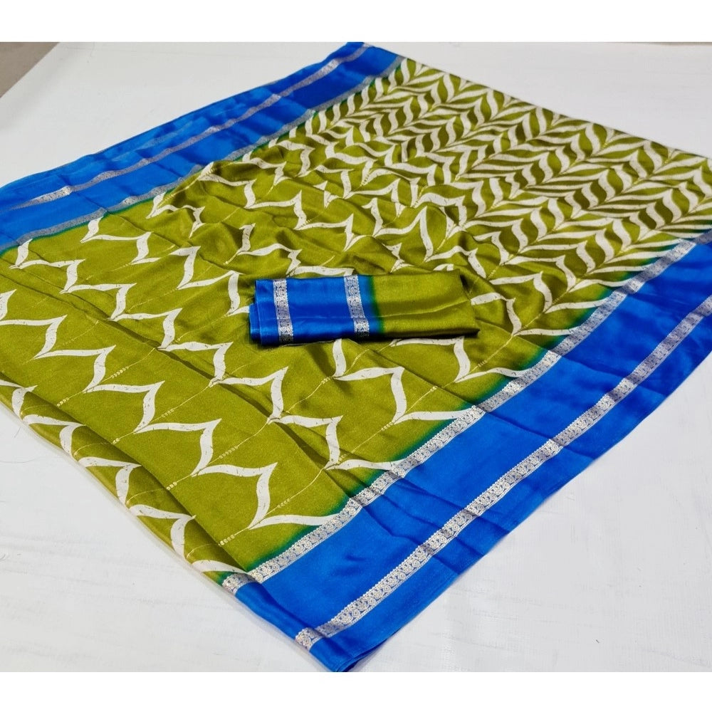 Ranili Cotton Printed Saree With Unstitched Blouse