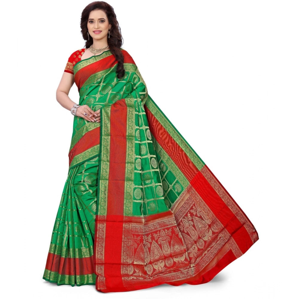 Ranili Jacquard Woven Saree With Unstitched Blouse 5.5mtr