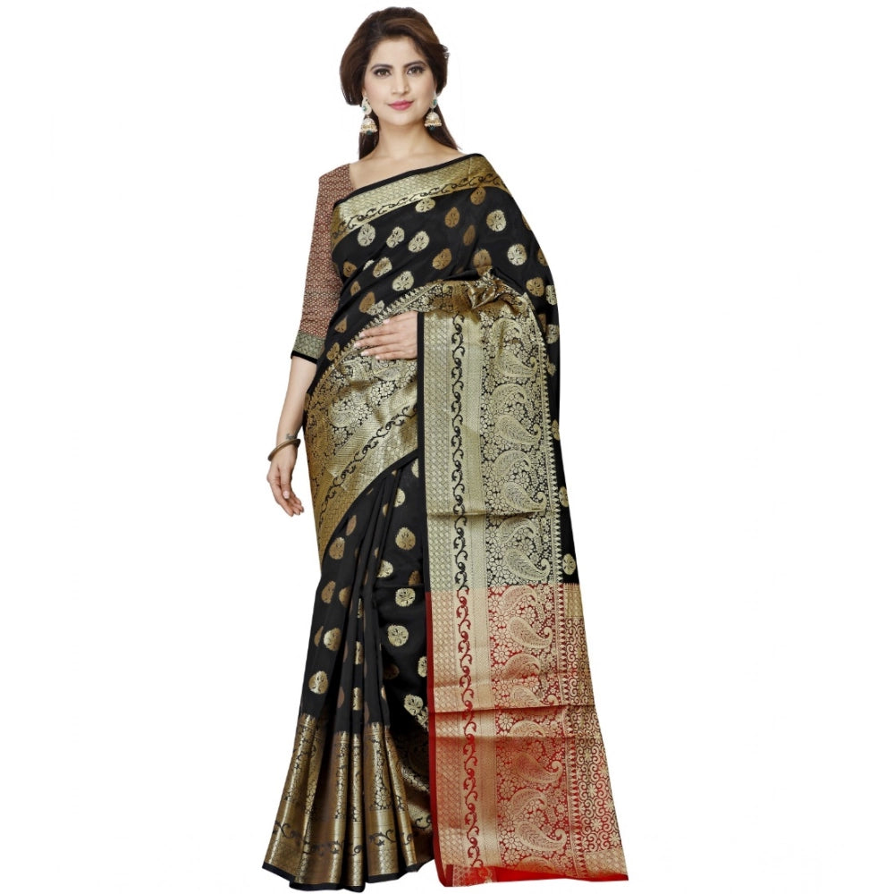 Ranili Jacquard Woven Saree With Unstitched Blouse 5.5mtr