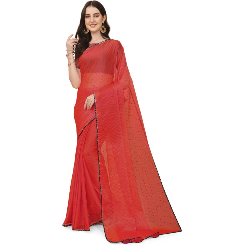 Ranili Silk Blend Embellished Saree With Unstitched Blouse 5.5mtr
