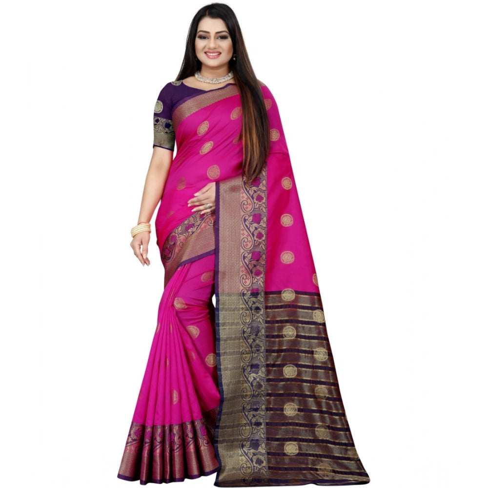 Ranili Silk Blend Woven Saree With Unstitched Blouse 5.5mtr