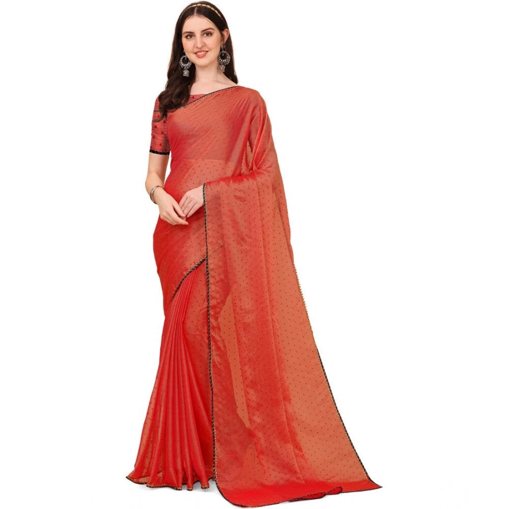 Ranili Silk Blend Embellished Saree With Unstitched Blouse 5.5mtr