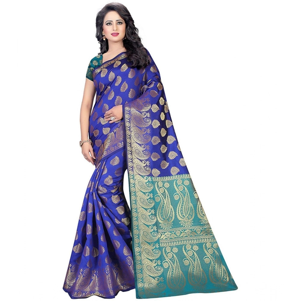 Ranili Jacquard Woven Saree With Unstitched Blouse 5.5mtr