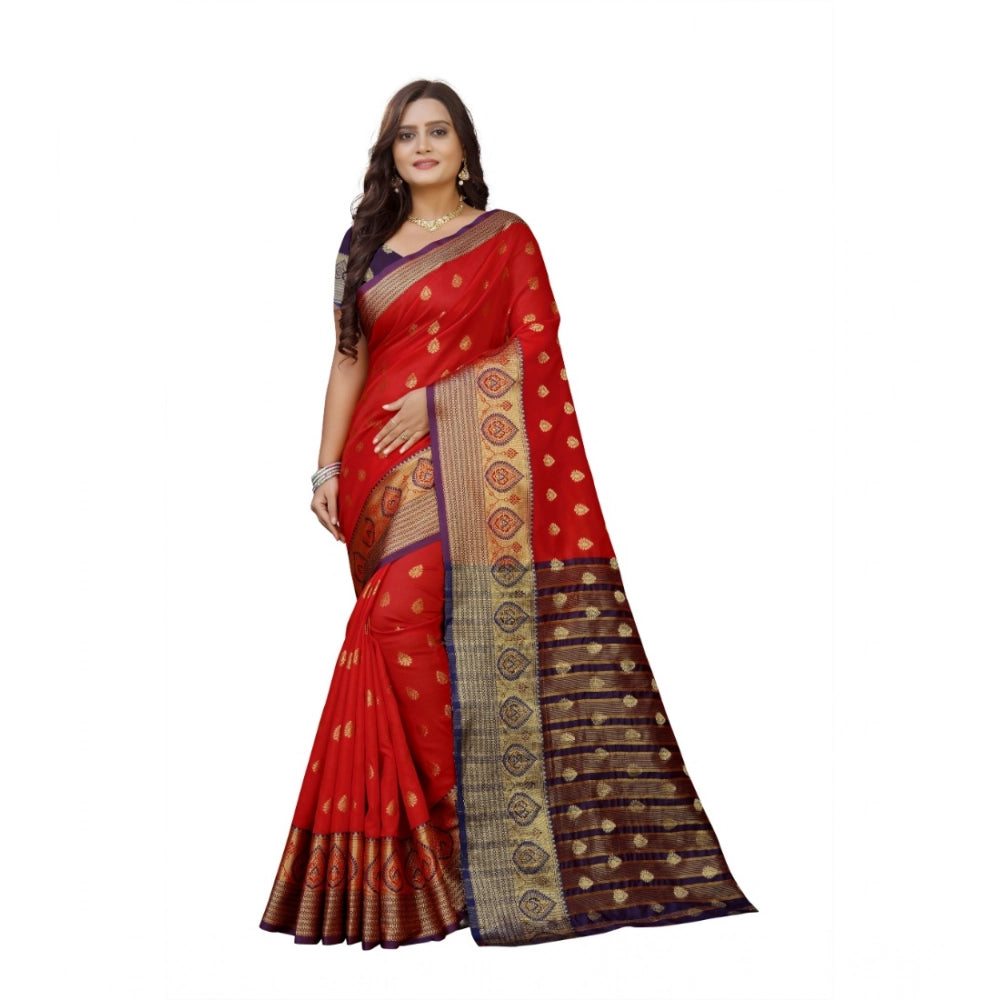 Ranili Silk Blend Woven Saree With Unstitched Blouse 5.5mtr