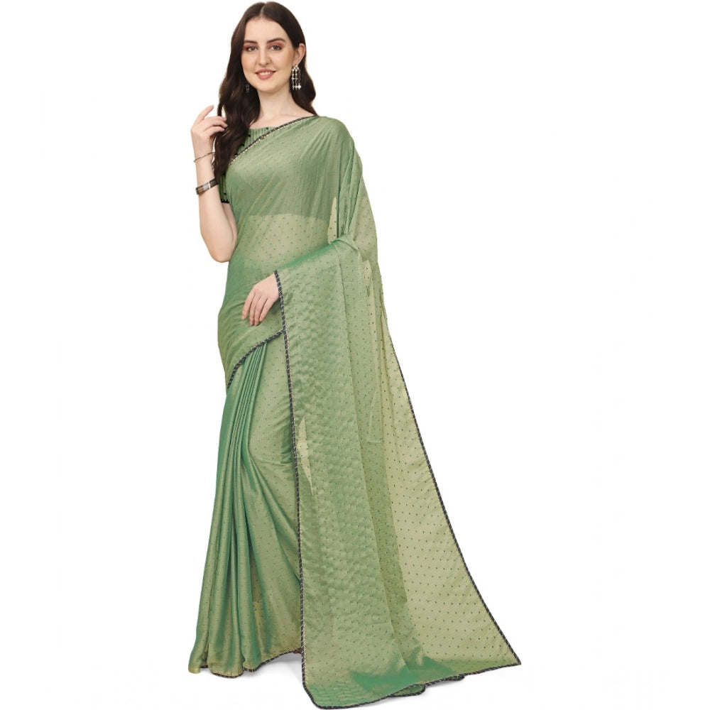 Ranili Silk Blend Embellished Saree With Unstitched Blouse 5.5mtr
