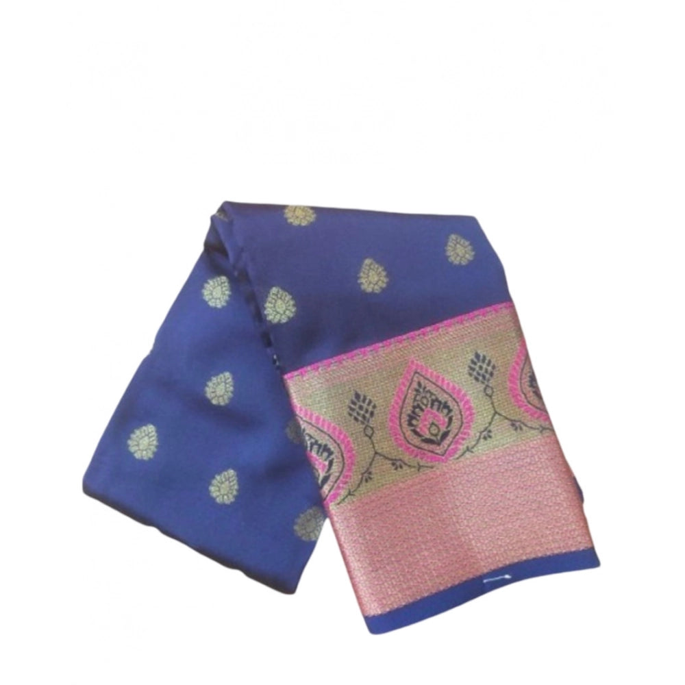Ranili Silk Blend Woven Saree With Unstitched Blouse 5.5mtr
