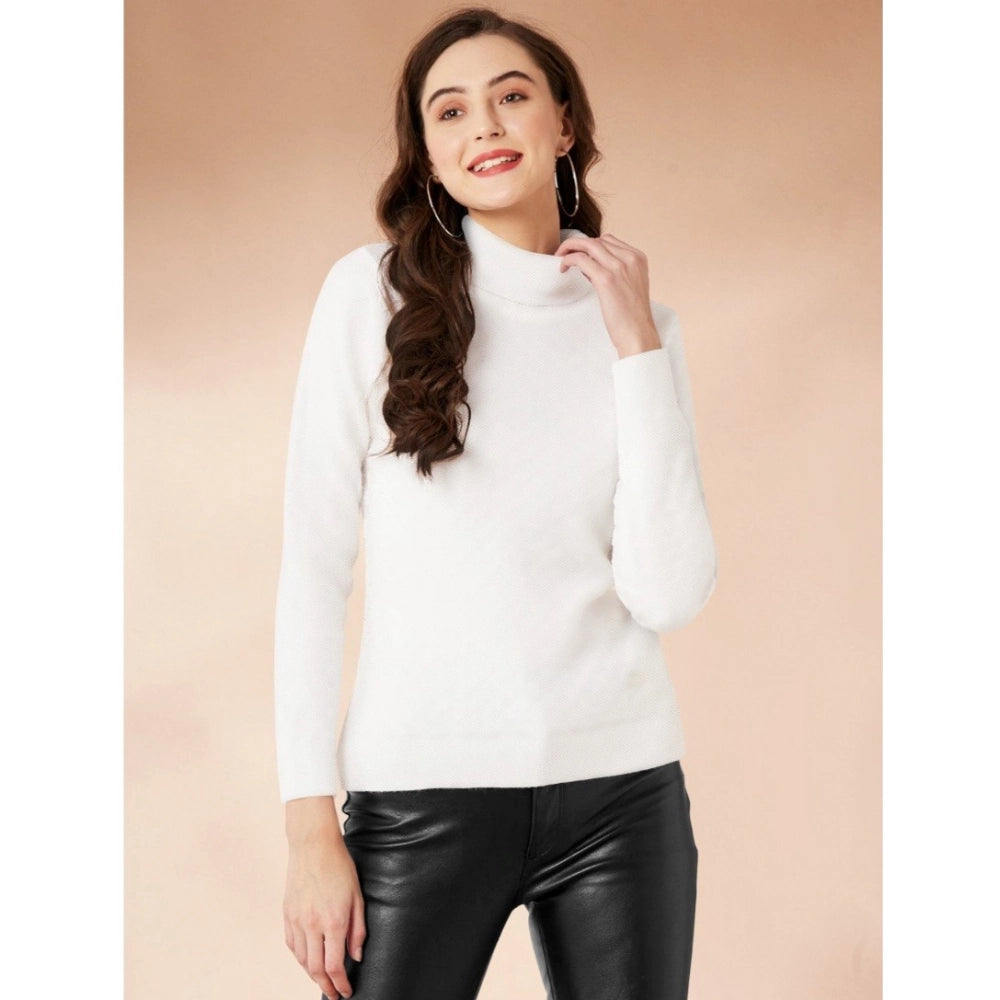 Ranili Polyester Solid High Neck Full Sleeve T-shirt