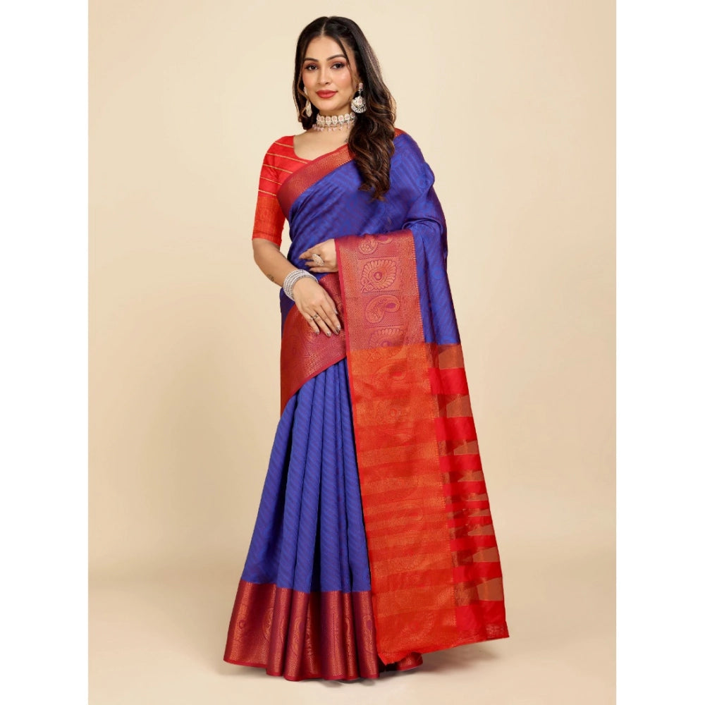 Ranili Organza Woven Saree With Unstitched Blouse