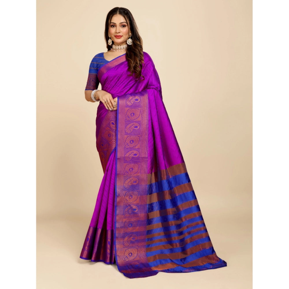 Ranili Organza Woven Saree With Unstitched Blouse