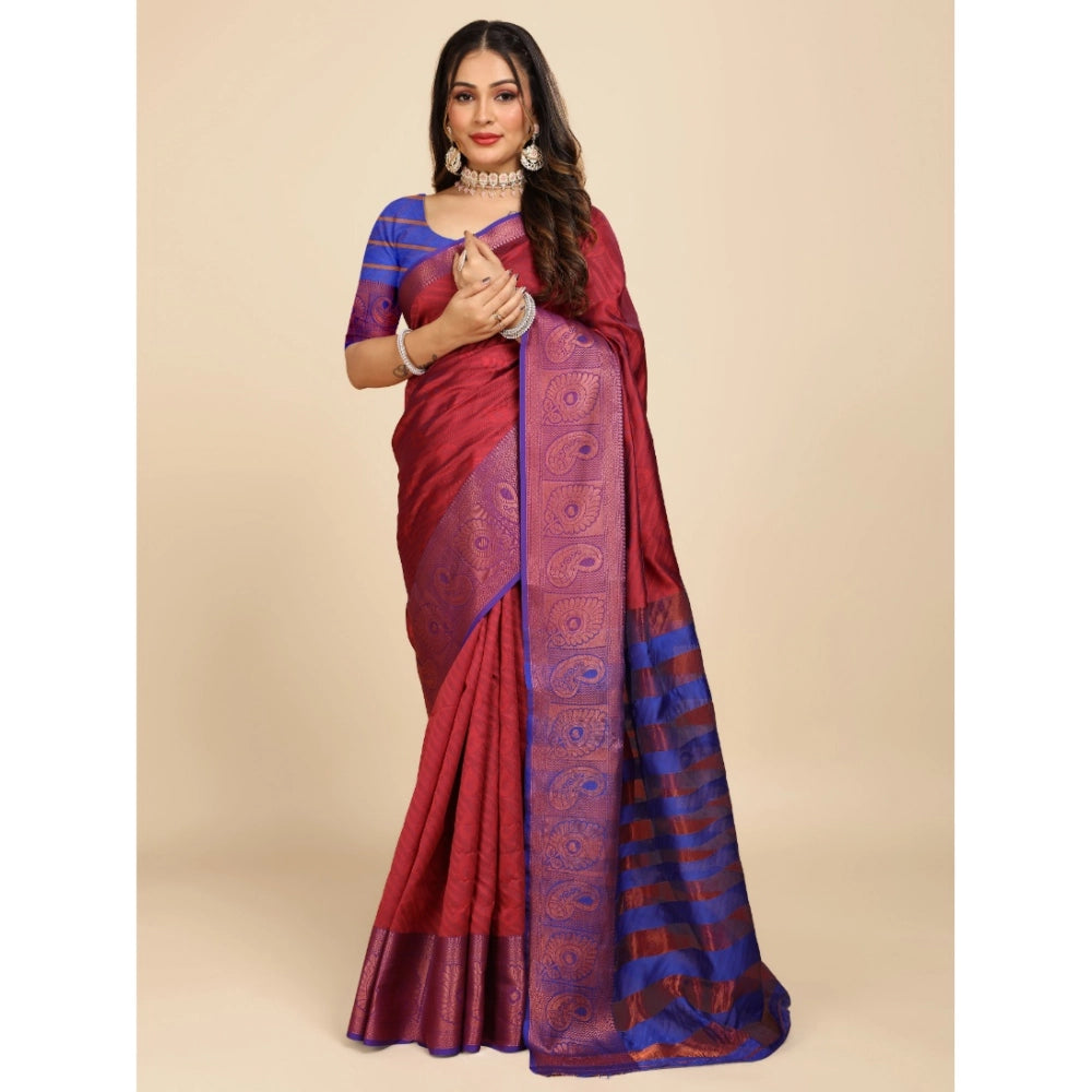 Ranili Organza Woven Saree With Unstitched Blouse