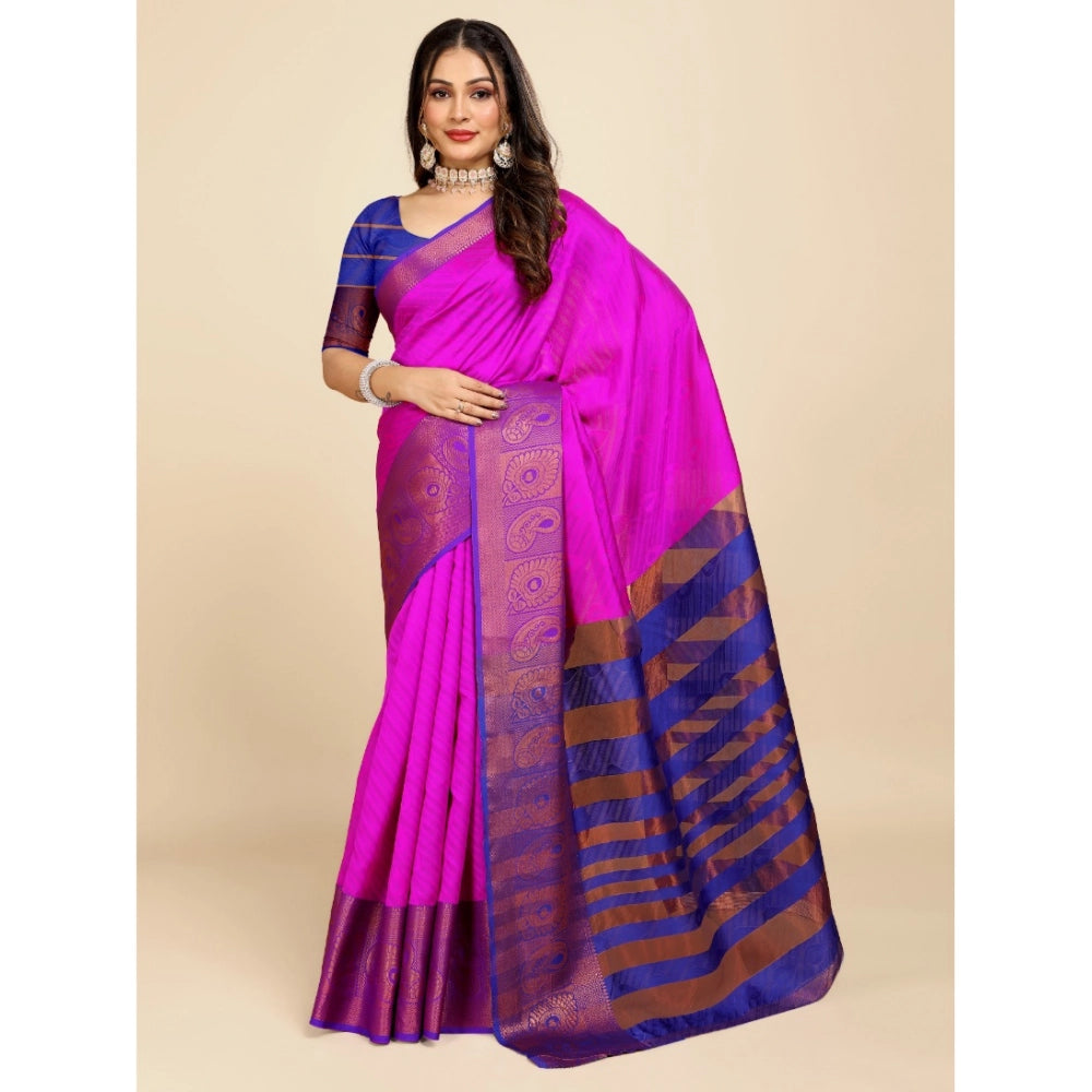 Ranili Organza Woven Saree With Unstitched Blouse