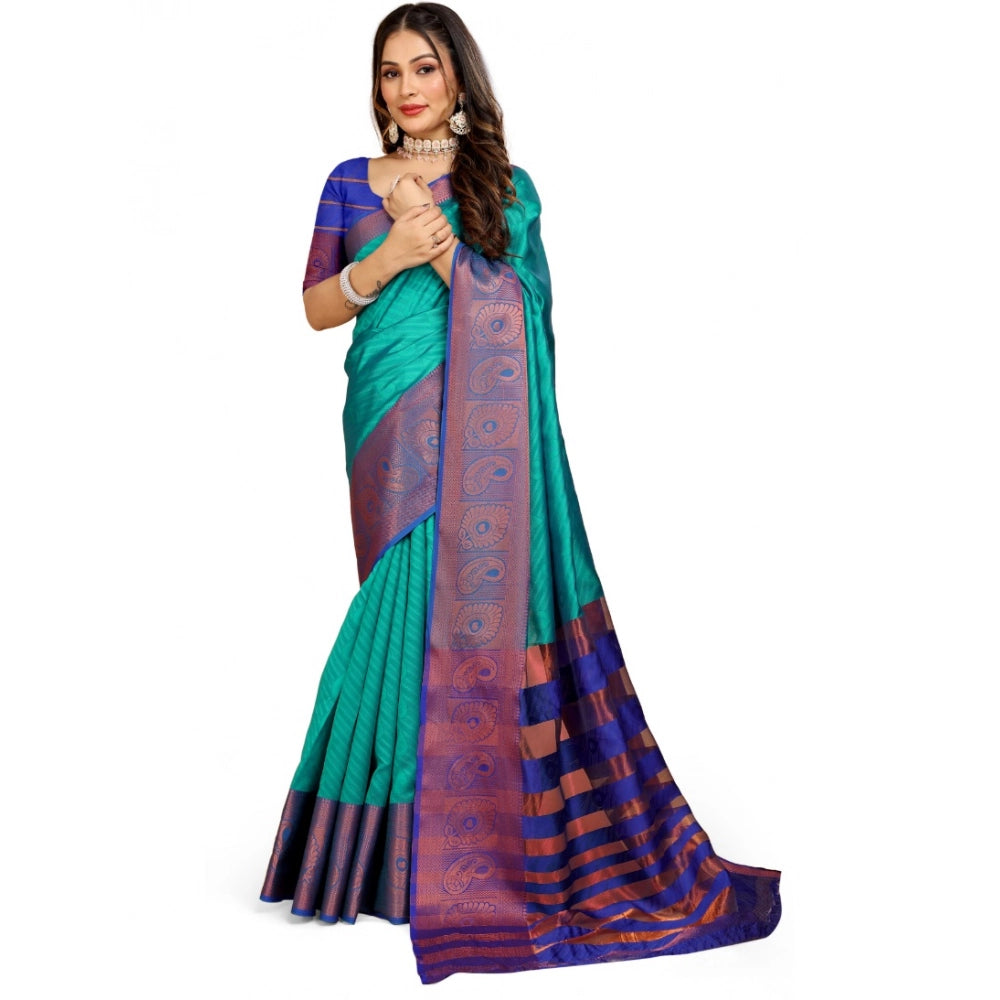Ranili Organza Woven Saree With Unstitched Blouse
