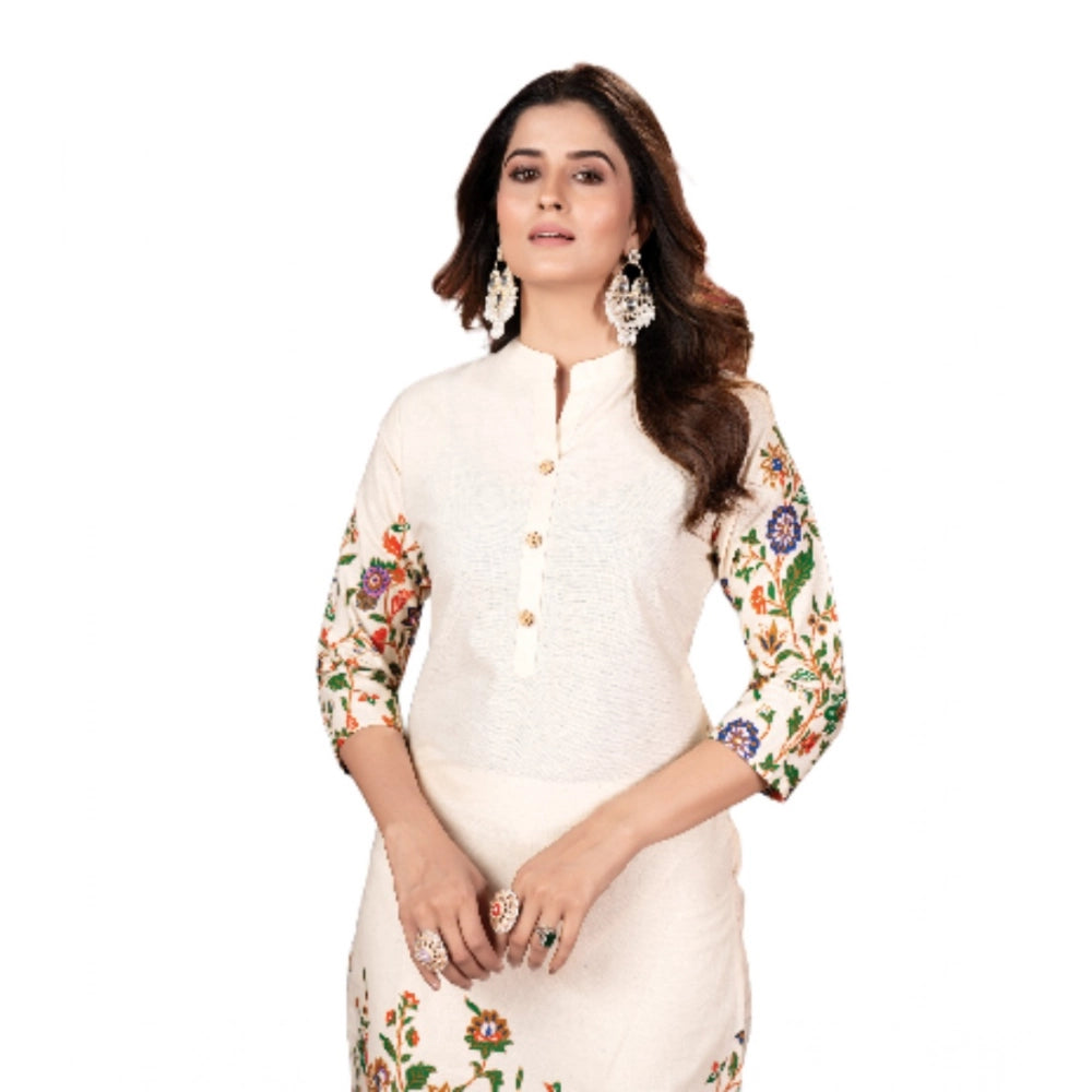 Ranili Cotton Printed 3/4th Sleeve Kurti With Pant